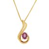 Μενταγιόν σε 18Κ κίτρινο χρυσό με Malaya Garnet