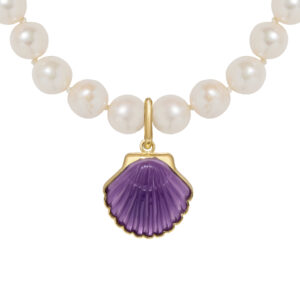 CLAM PENDANT - 55cm, Fresh Water Pearls 8-8.5 mm Necklace