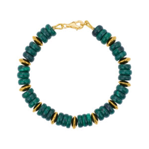 MALACHITE BRACELET WITH RONDELLE HEMATITE