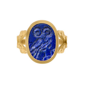 OWL RING IN LAPIS LAZULI