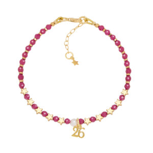 RUBY STAR LUCKY CHARM BRACELET