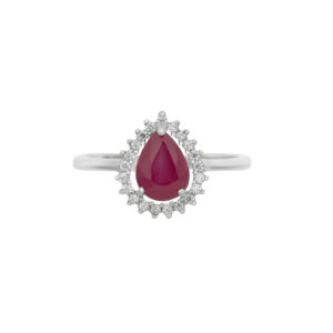 PEAR RUBY RING
