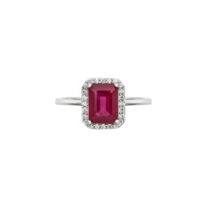 OCTAGON RUBY RING