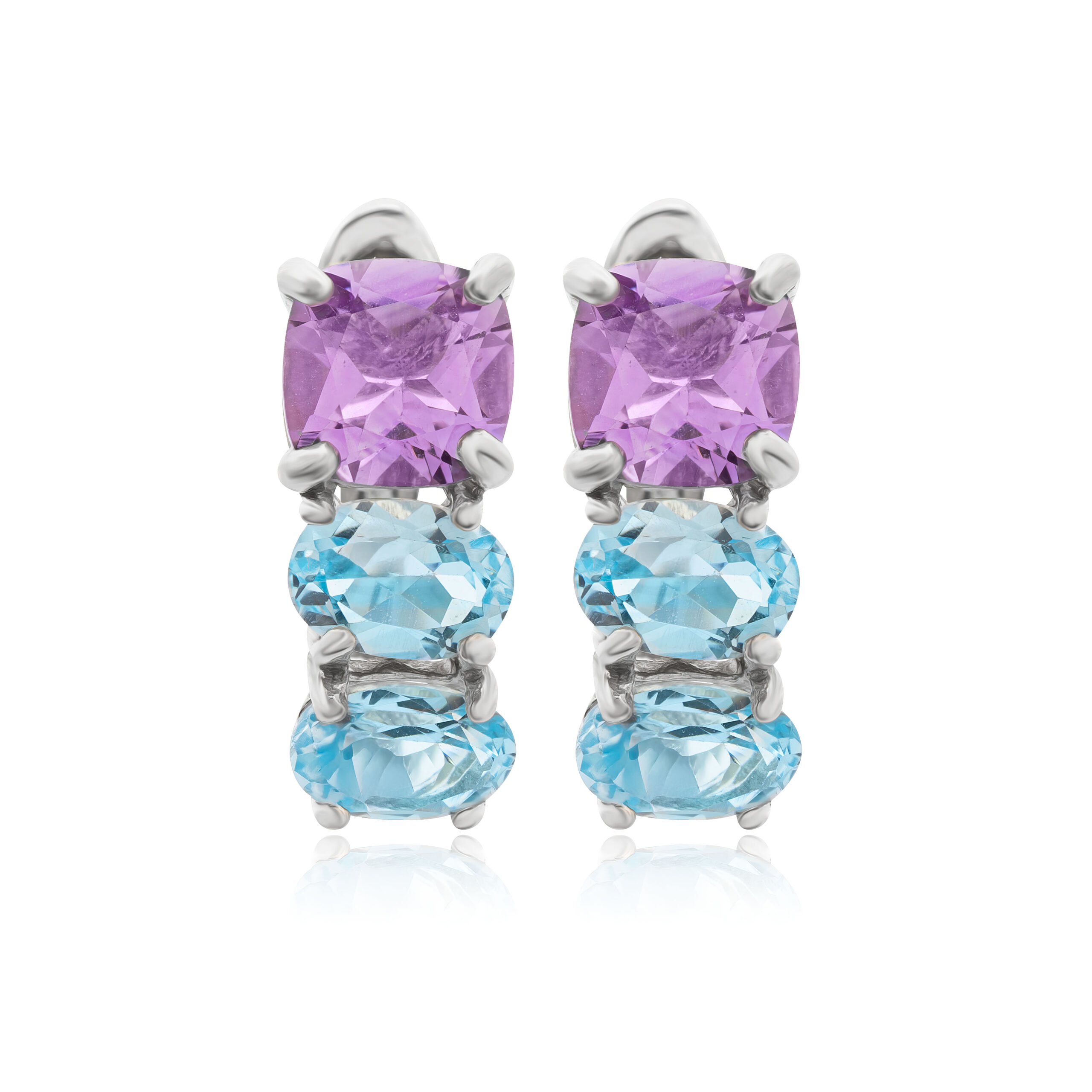 AMETHYST & TOPAZES EARRINGS