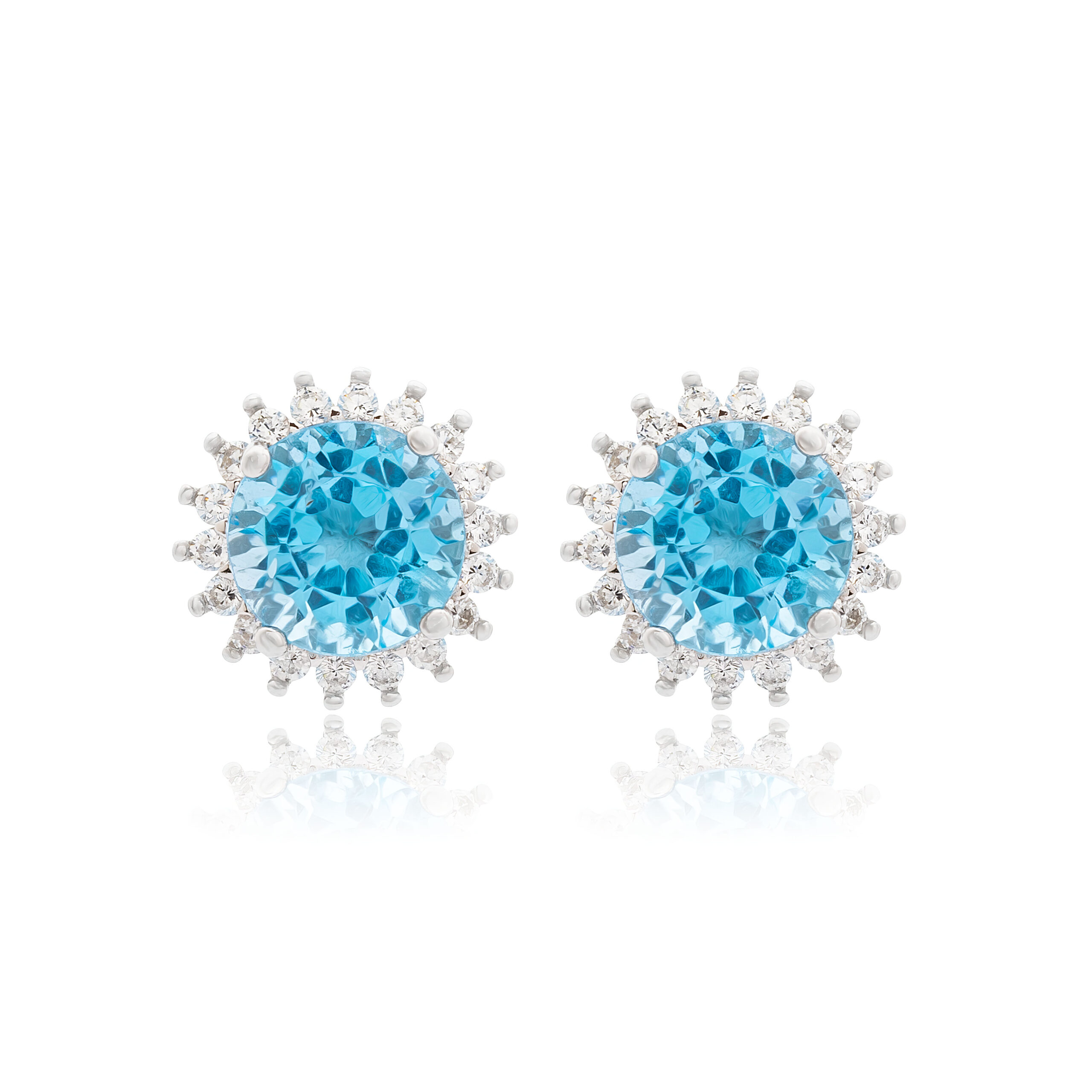 SWISS BLUE TOPAZ EARRINGS