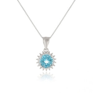 SWISS BLUE TOPAZ PENDANT