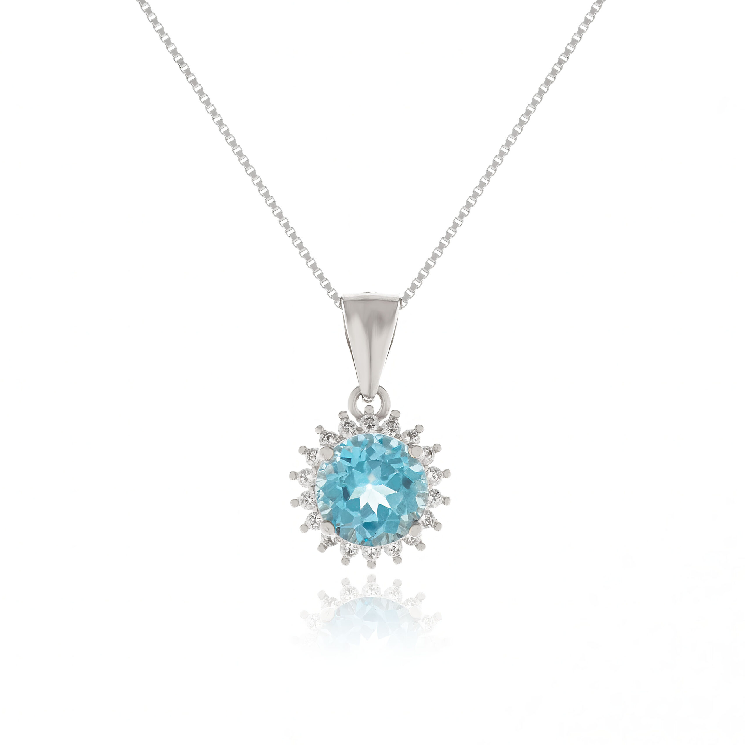 SWISS BLUE TOPAZ PENDANT