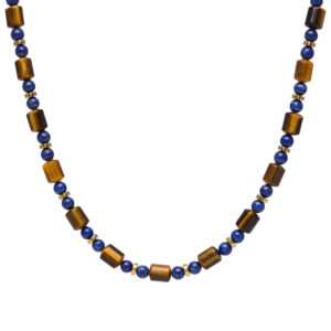 TIGER EYES & LAPIS LAZULI NECKLACE