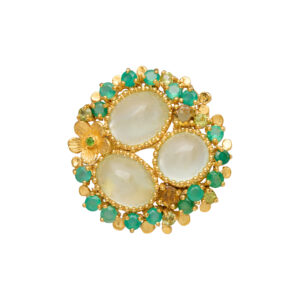 GREEN FLOWER RING