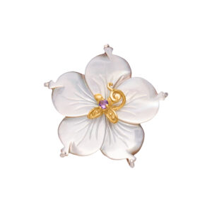 MOTHER OF PEARL FLOWER RING