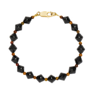 BLACK AGATE & TIGER EYE BRACELET