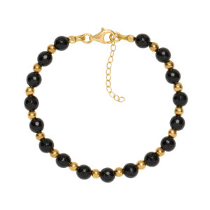 BLACK ONYX & HEMATITE BRACELET