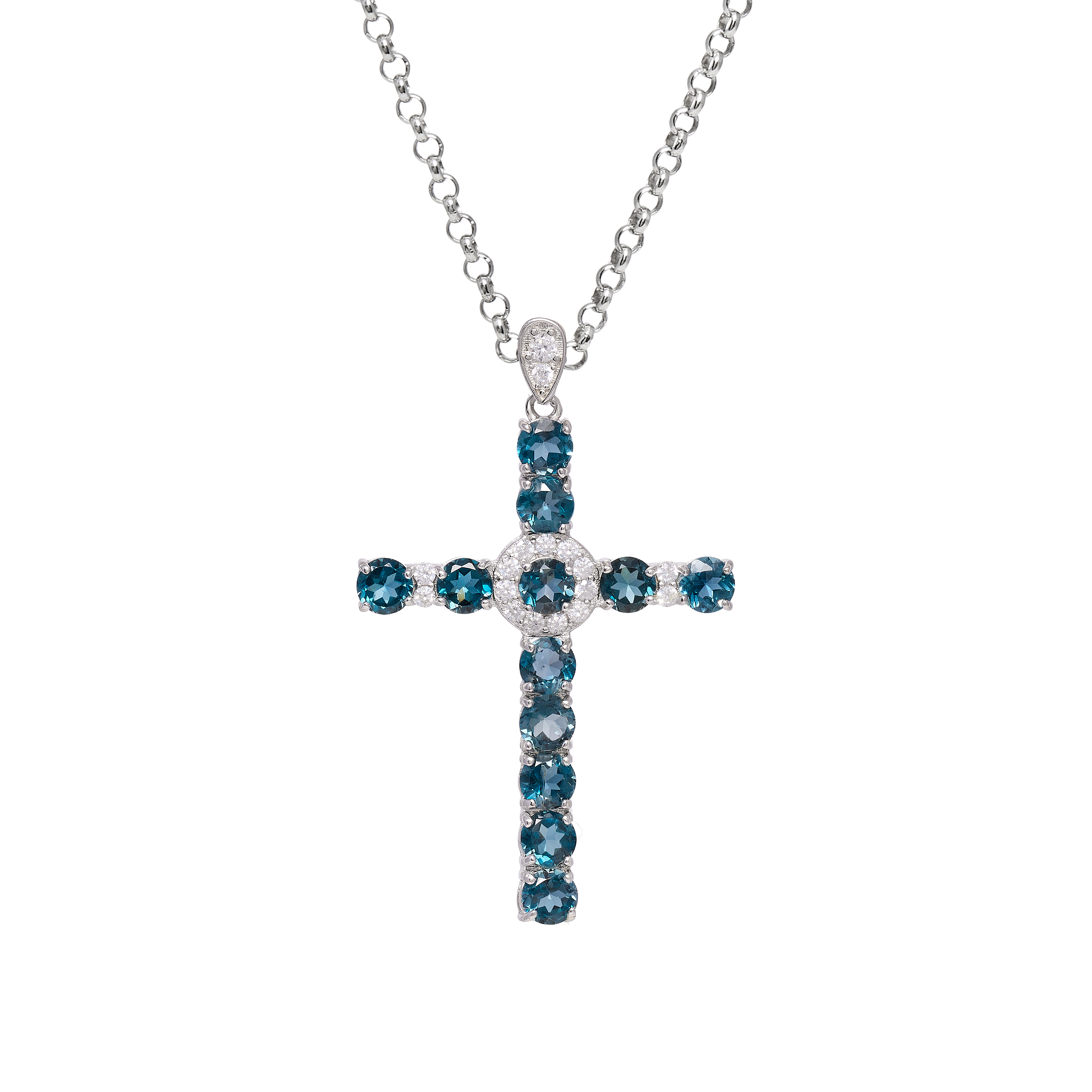 LONDON BLUE TOPAZ CROSS