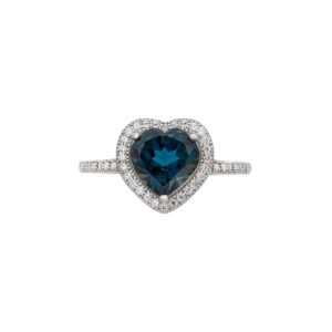 LONDON BLUE HEART RING