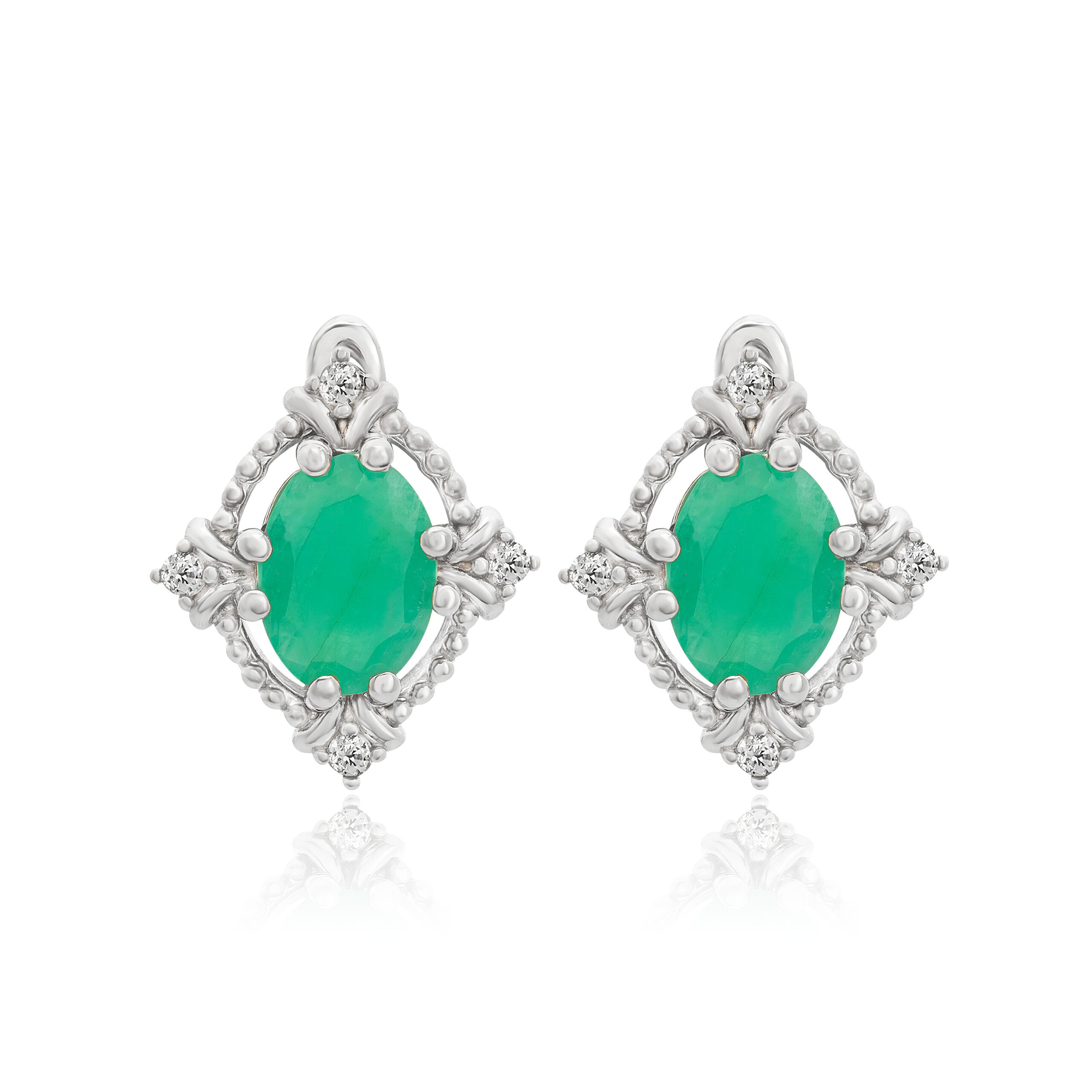 EMERALD & TOPAZES EARRINGS