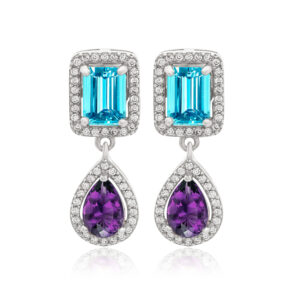TOPAZ & AMETHYST EARRINGS