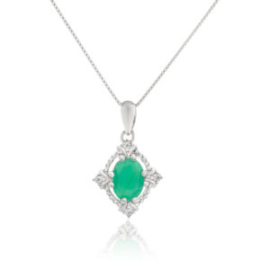 EMERALD & TOPAZES PENDANT