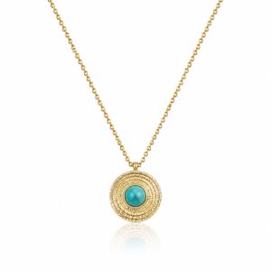 AEGEAN TURQUOISE GOLD PENDANT