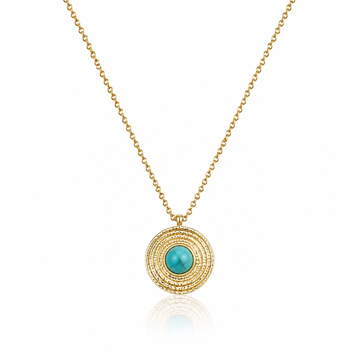 AEGEAN TURQUOISE  GOLD PENDANT