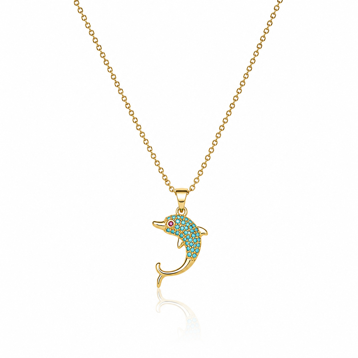 TURQUOISE DOLPHIN PENDANT