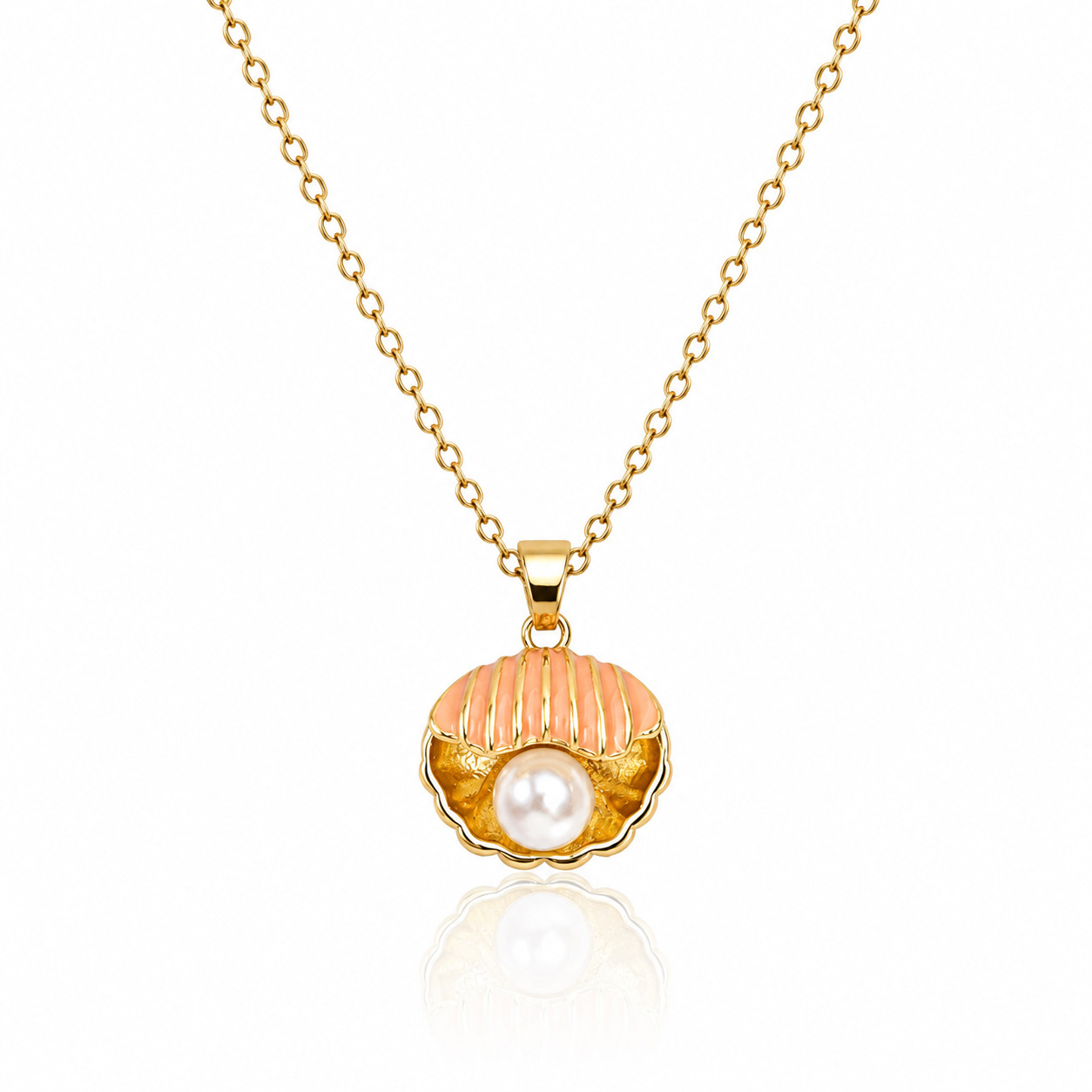 SOFT SALMON OCEAN PEARL PENDANT