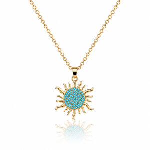 TURQUOISE SUNBURST PENDANT
